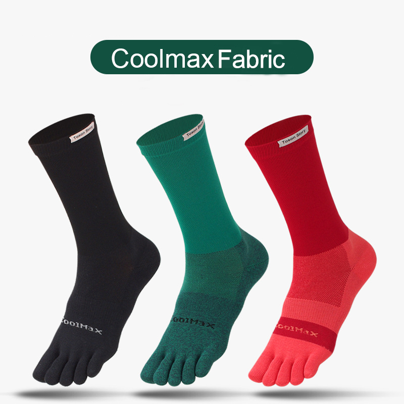 1/5 paar heren hoge crew vijf- - Toe Sock Split recensie en prijs