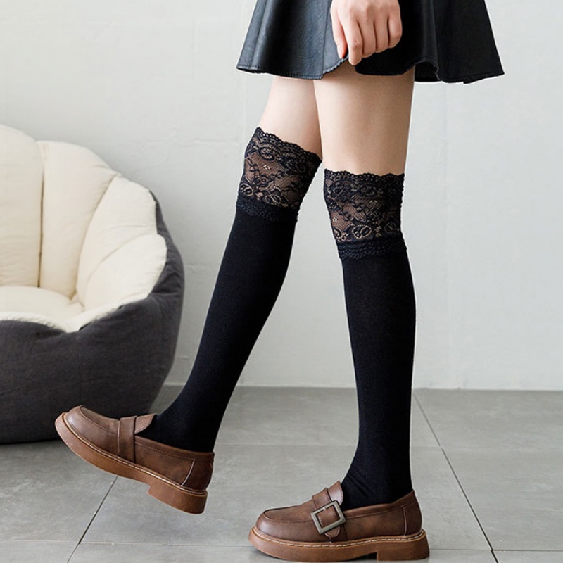 Lente Herfst Witte Kant Ruche  - Boot Sock Slouchy recensie en prijs