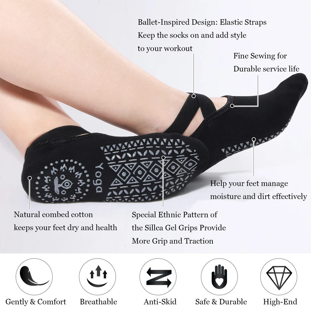 1 paar yogasokken voor dames m - Grip Sock Yoga recensie en prijs