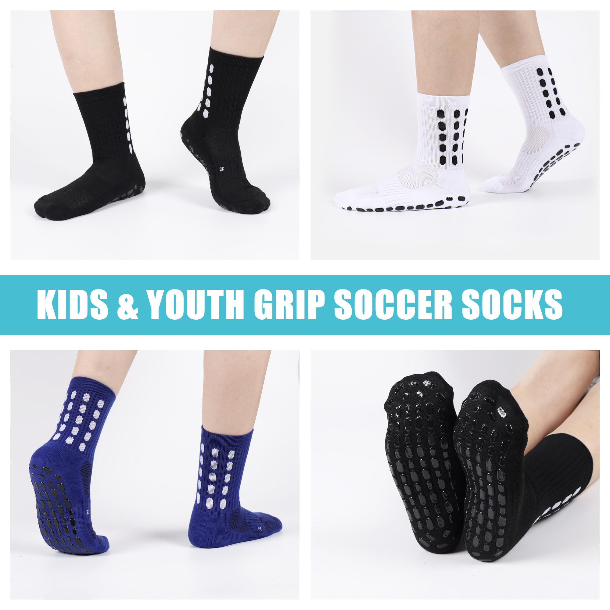 4/8 paar kindergrip voetbalsok - Athletic Sock Cushion recensie en prijs